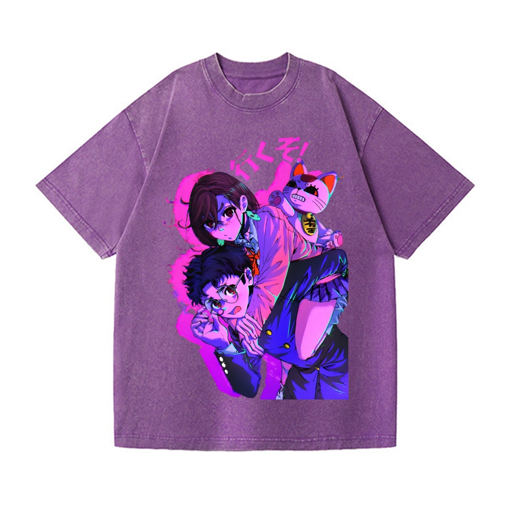 Dandadan Vintage Wash Japanese Design T-Shirt