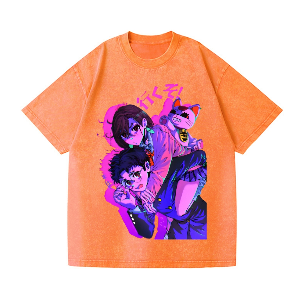 Dandadan Vintage Wash Japanese Design T-Shirt