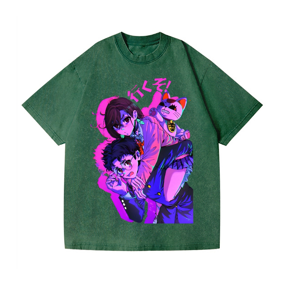 Dandadan Vintage Wash Japanese Design T-Shirt