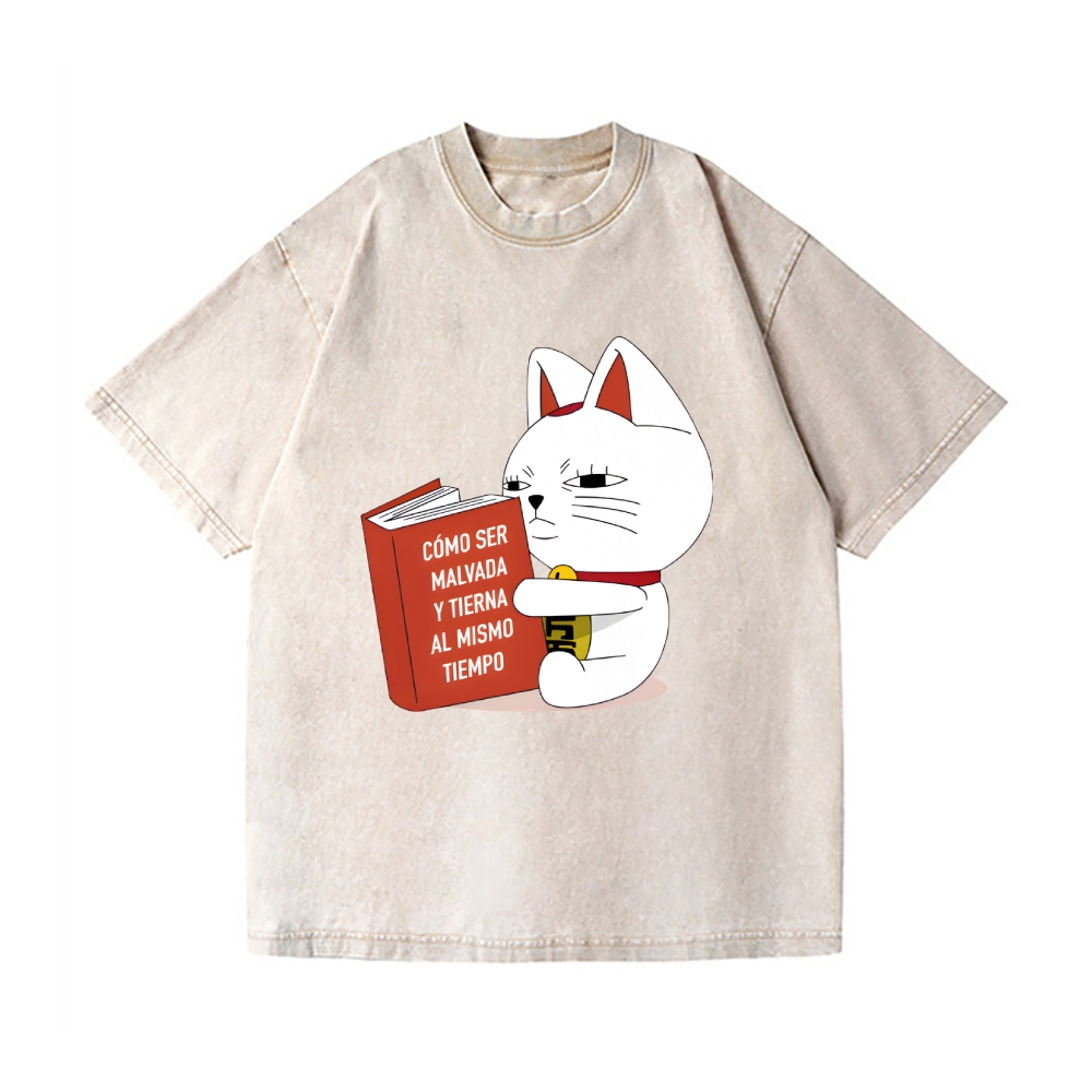 Dandadan Maneki-neko Vintage Wash Japanese Design T-Shirt