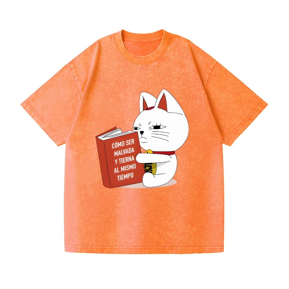 Dandadan Maneki-neko Vintage Wash Japanese Design T-Shirt