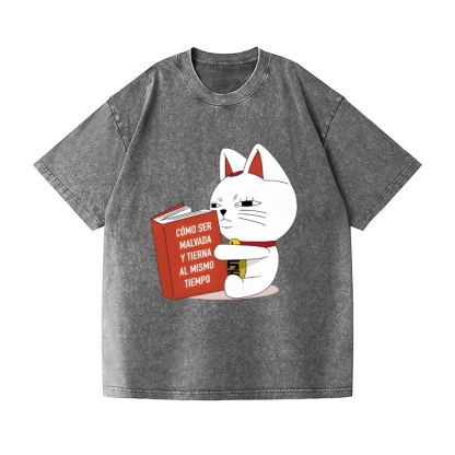 Dandadan Maneki-neko Vintage Wash Japanese Design T-Shirt