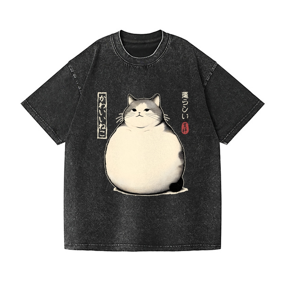 Fat Cat Vintage Wash Japanese Design T-Shirt
