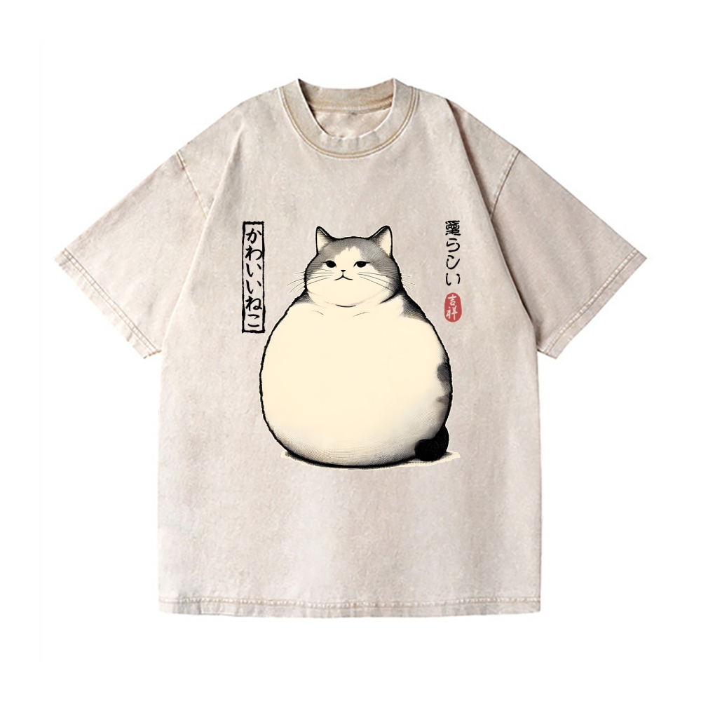 Fat Cat Vintage Wash Japanese Design T-Shirt