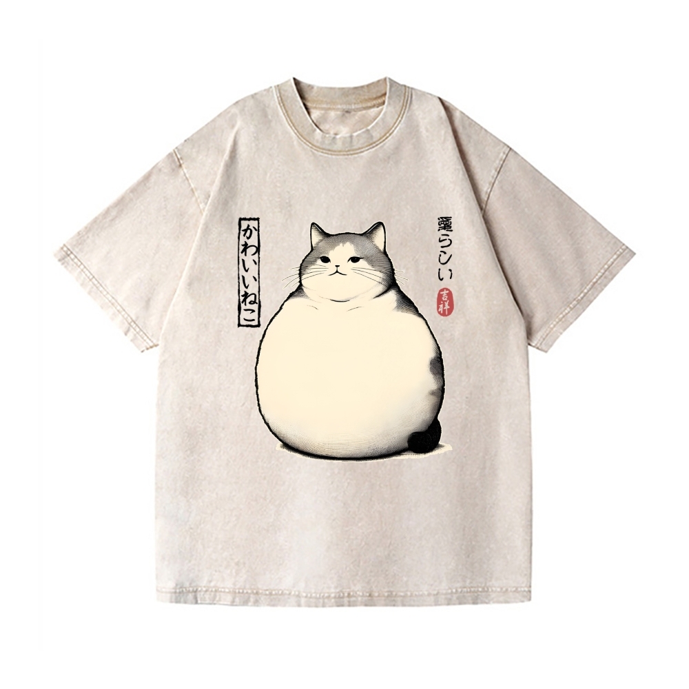 Fat Cat Vintage Wash Japanese Design T-Shirt