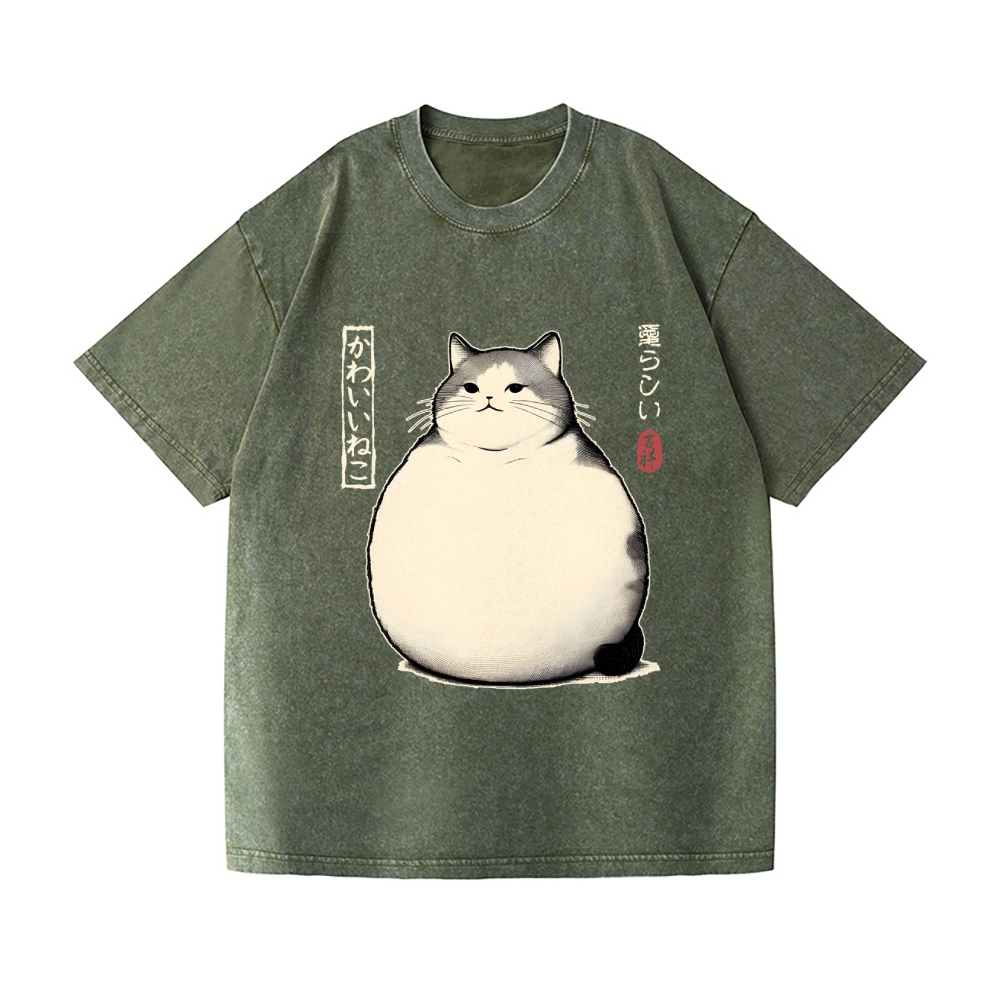 Fat Cat Vintage Wash Japanese Design T-Shirt