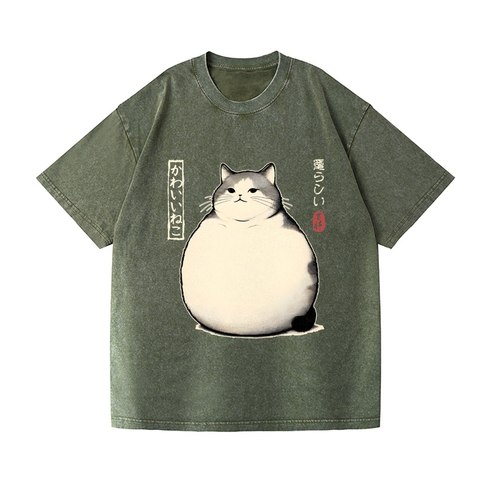 Fat Cat Vintage Wash Japanese Design T-Shirt
