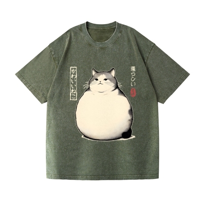 Fat Cat Vintage Wash Japanese Design T-Shirt