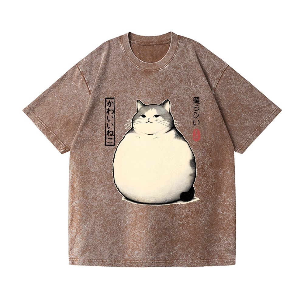 Fat Cat Vintage Wash Japanese Design T-Shirt