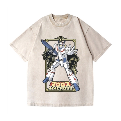 Macross Vintage Wash Japanese Design T-Shirt
