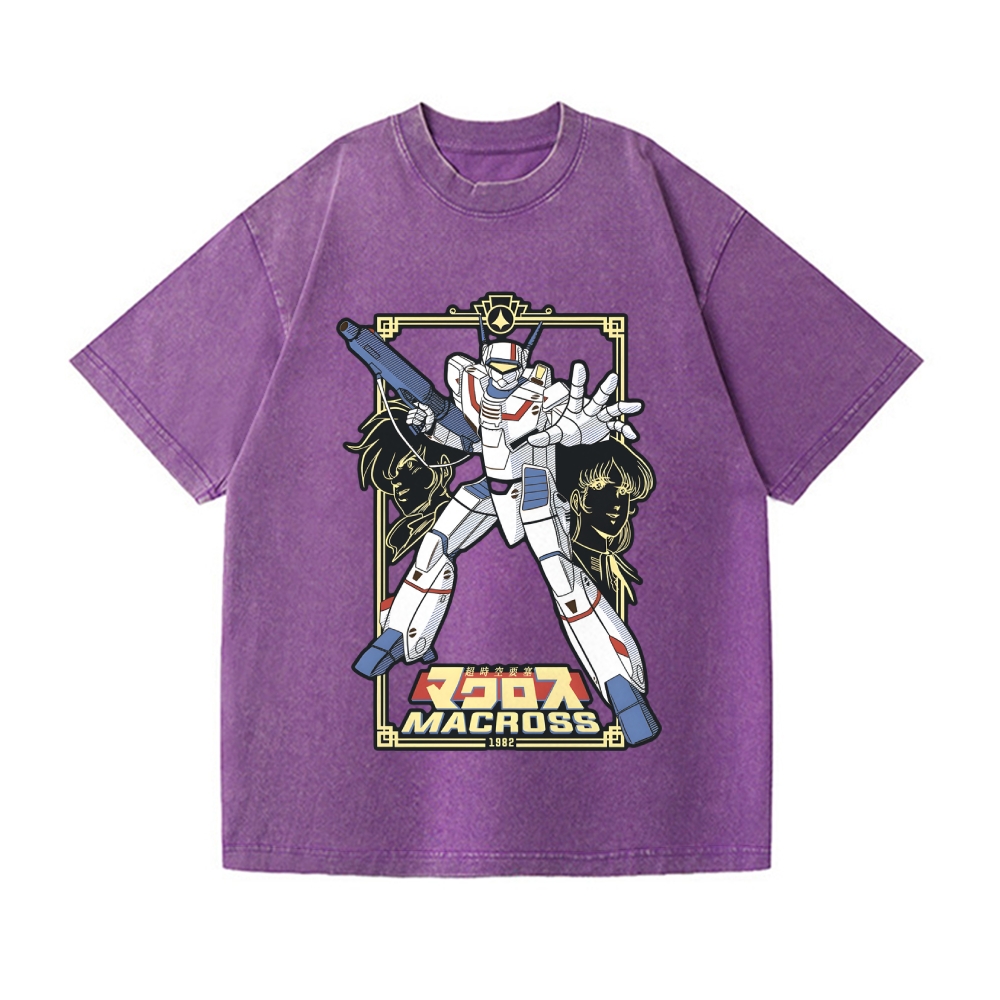 Macross Vintage Wash Japanese Design T-Shirt