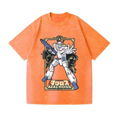 Macross Vintage Wash Japanese Design T-Shirt