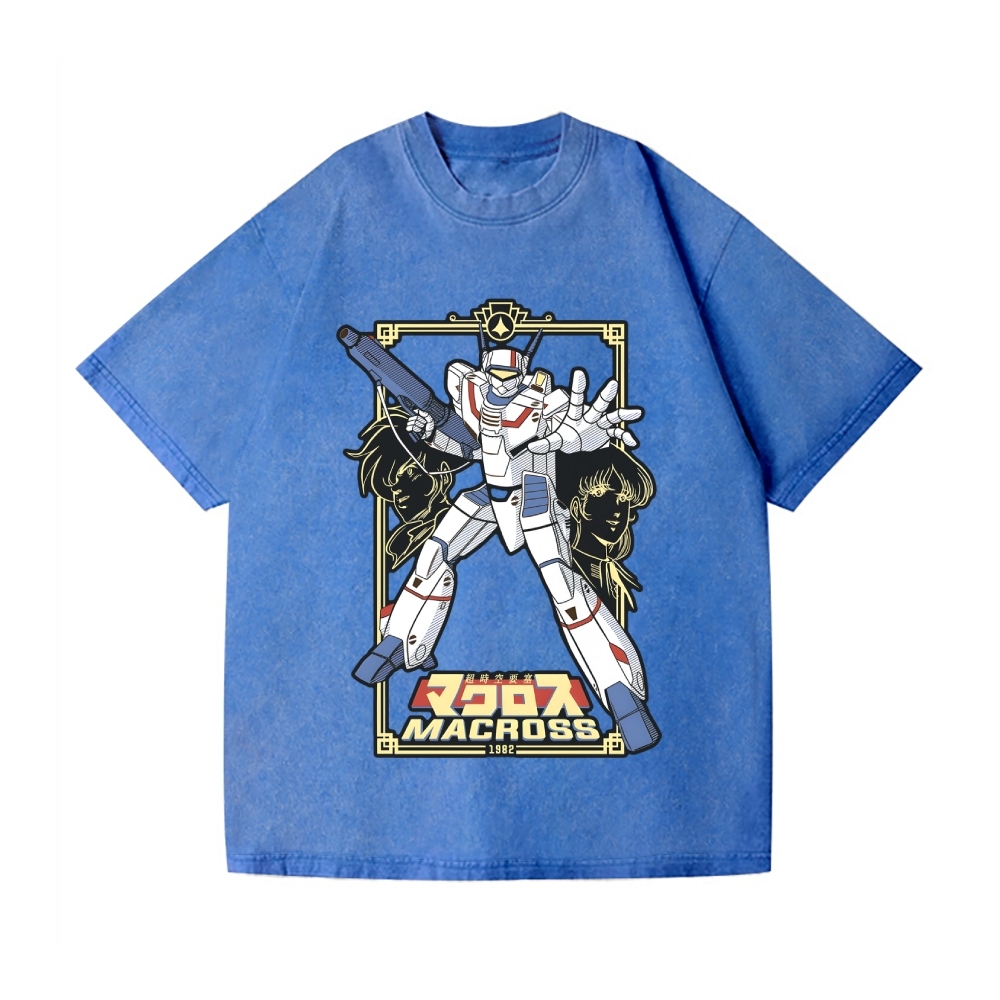 Macross Vintage Wash Japanese Design T-Shirt