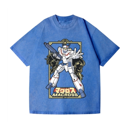 Macross Vintage Wash Japanese Design T-Shirt