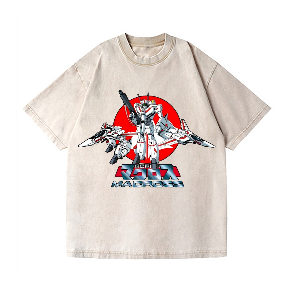 Macross Vintage Wash Japanese Design T-Shirt