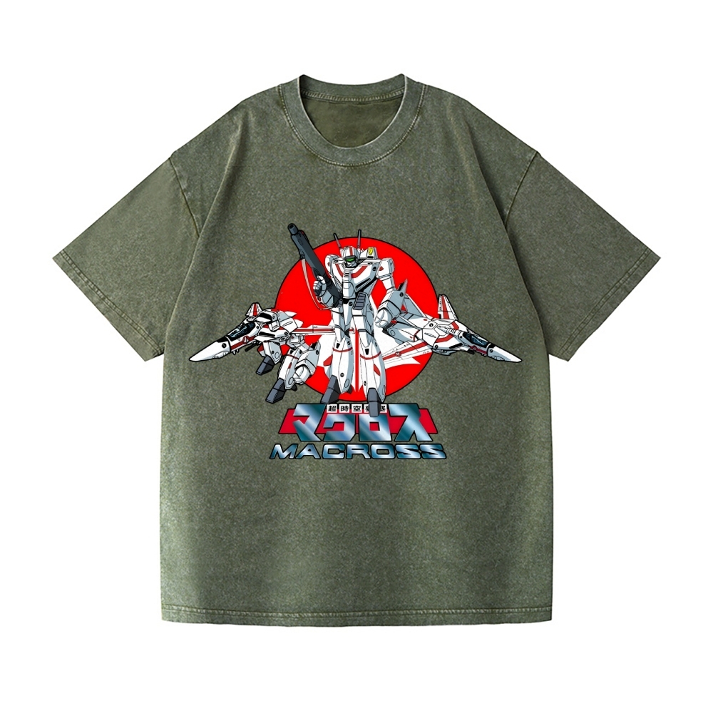 Macross Vintage Wash Japanese Design T-Shirt