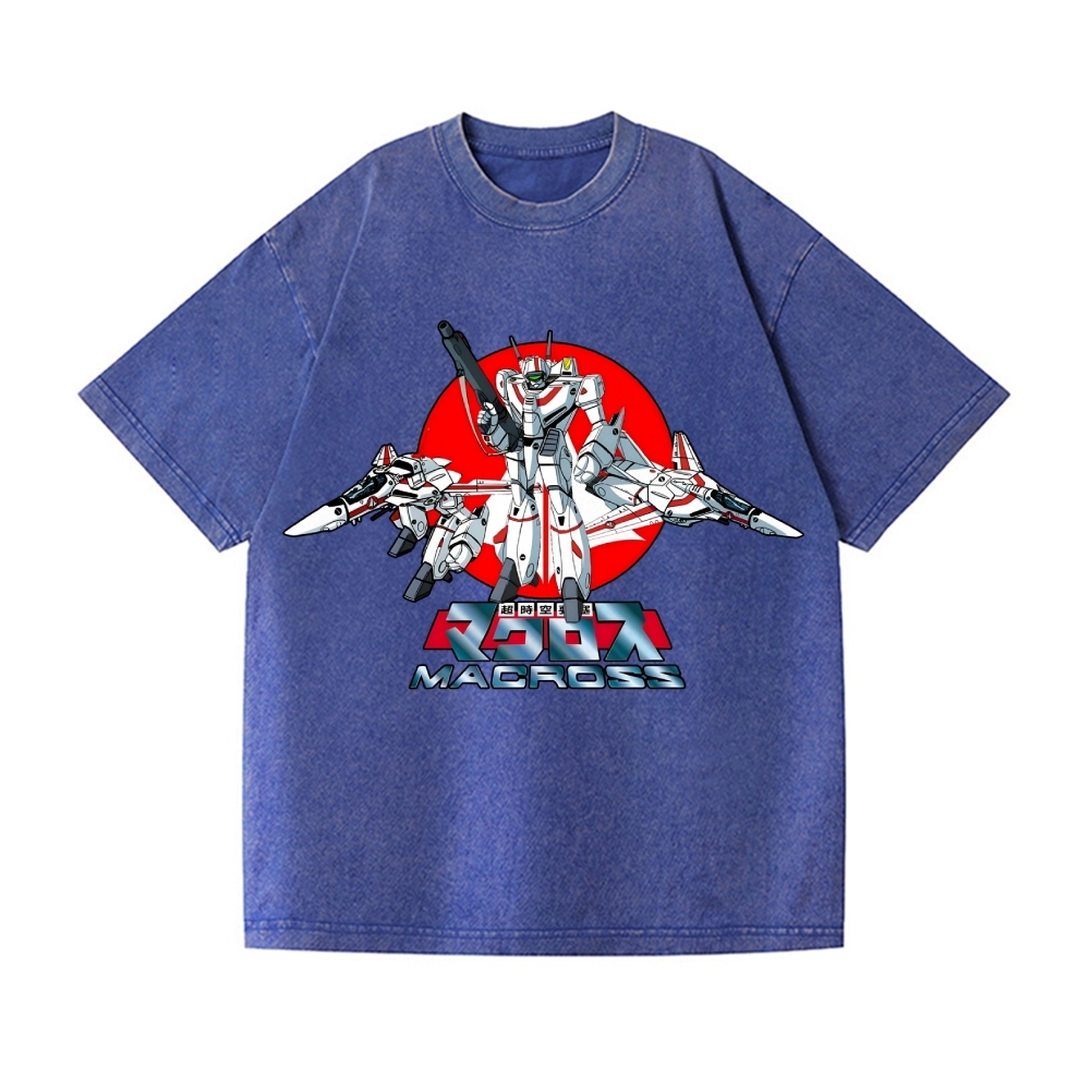 Macross Vintage Wash Japanese Design T-Shirt