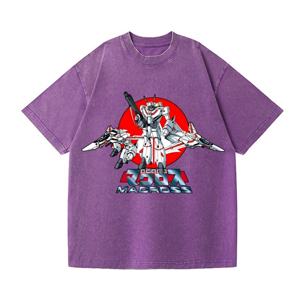Macross Vintage Wash Japanese Design T-Shirt