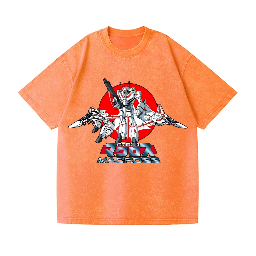 Macross Vintage Wash Japanese Design T-Shirt