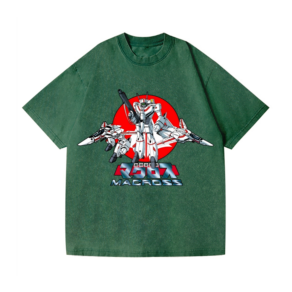 Macross Vintage Wash Japanese Design T-Shirt