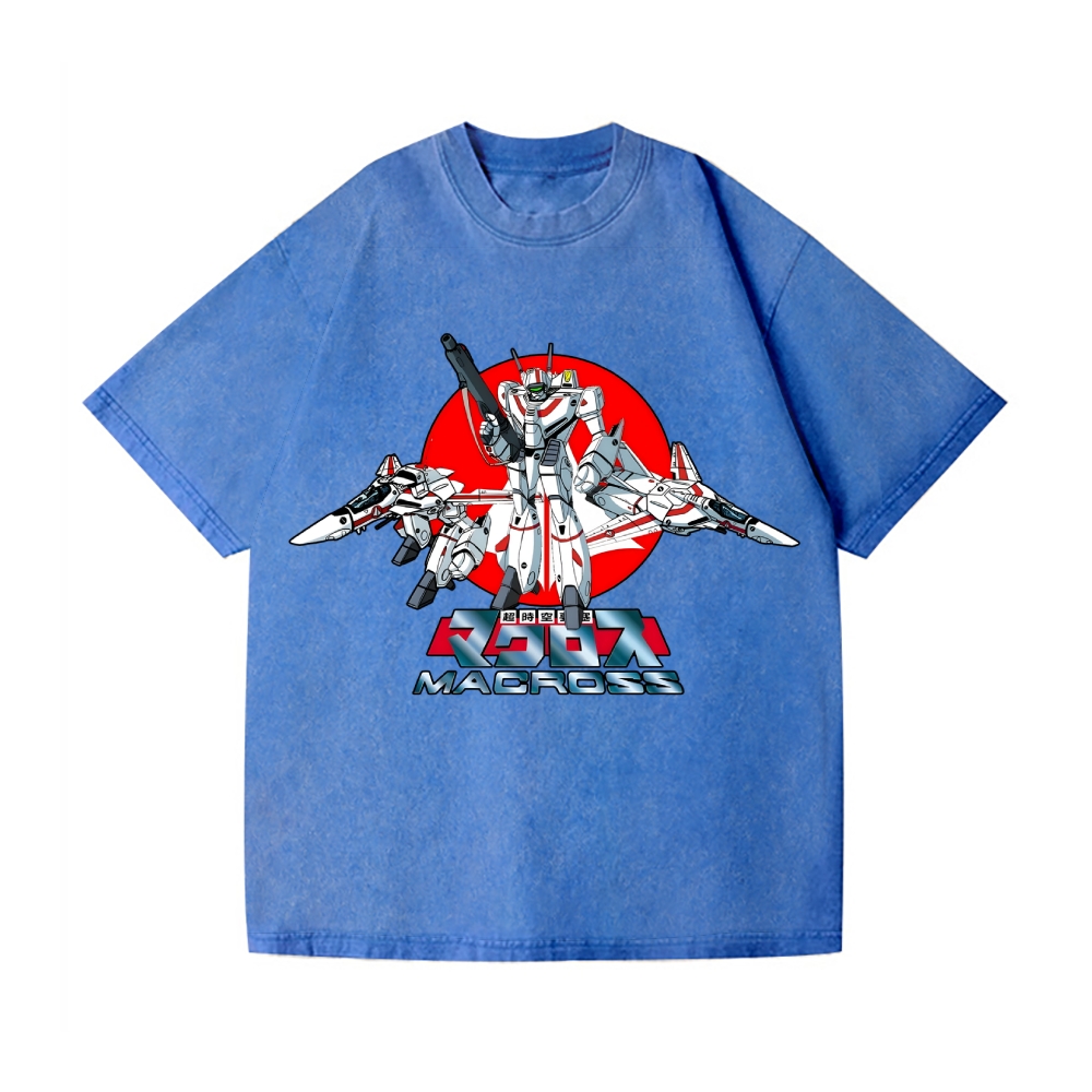 Macross Vintage Wash Japanese Design T-Shirt