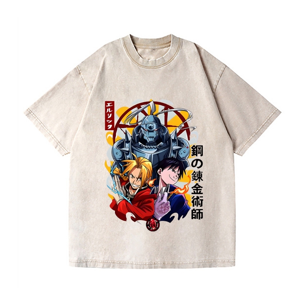 Fullmetal Alchemist Vintage Wash Japanese Design T-Shirt