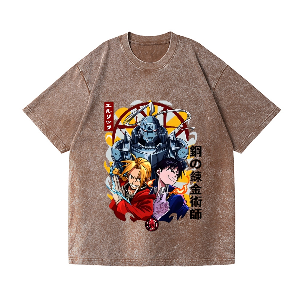 Fullmetal Alchemist Vintage Wash Japanese Design T-Shirt