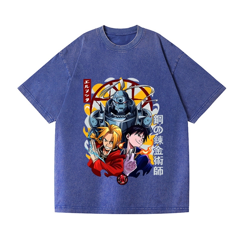 Fullmetal Alchemist Vintage Wash Japanese Design T-Shirt