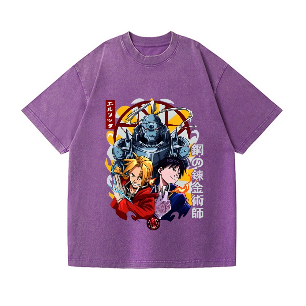 Fullmetal Alchemist Vintage Wash Japanese Design T-Shirt
