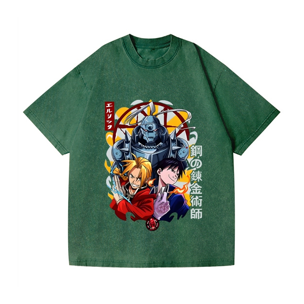 Fullmetal Alchemist Vintage Wash Japanese Design T-Shirt