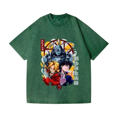 Fullmetal Alchemist Vintage Wash Japanese Design T-Shirt