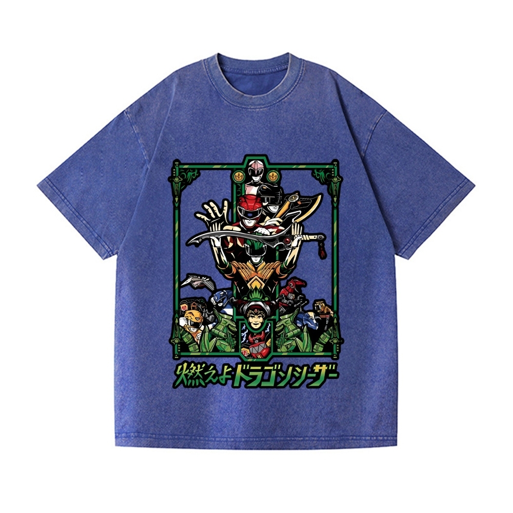 Power Rangers Vintage Wash Japanese Design T-Shirt
