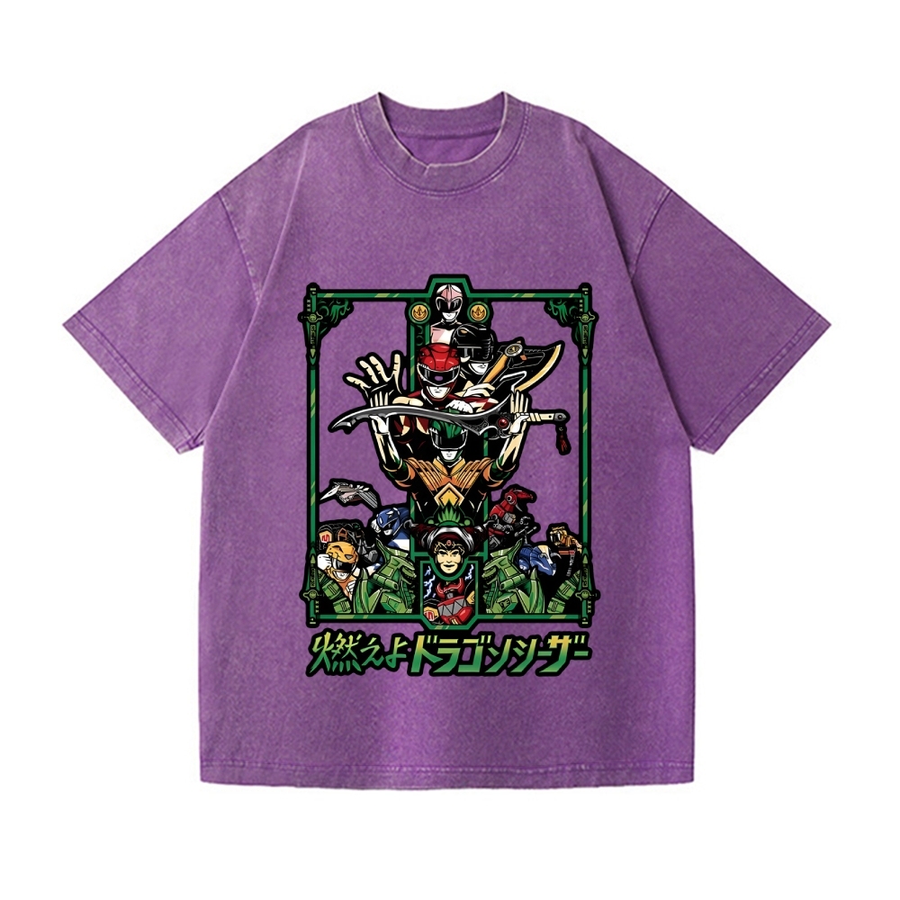 Power Rangers Vintage Wash Japanese Design T-Shirt