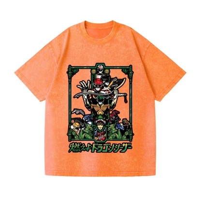 Power Rangers Vintage Wash Japanese Design T-Shirt
