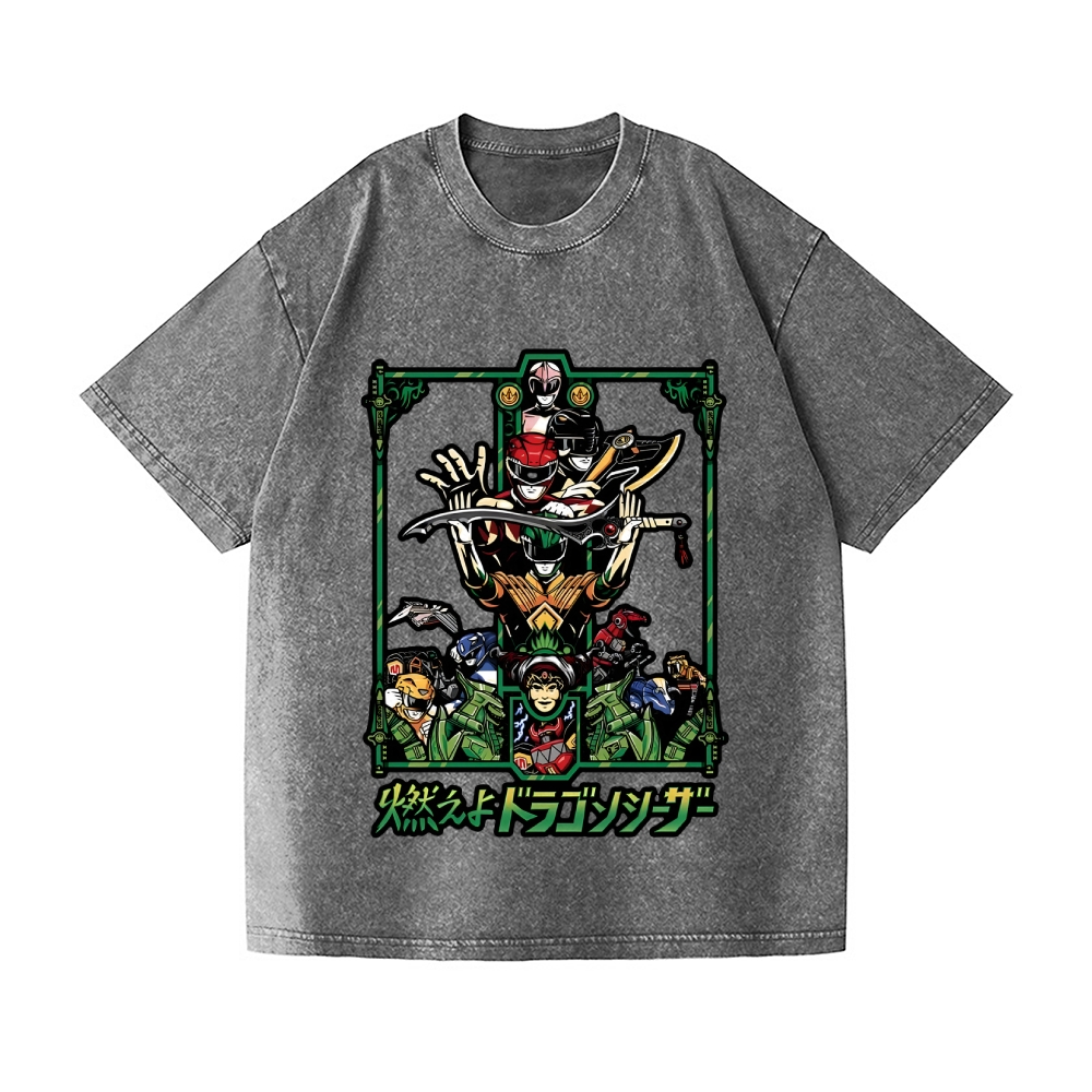 Power Rangers Vintage Wash Japanese Design T-Shirt