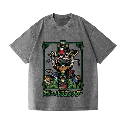 Power Rangers Vintage Wash Japanese Design T-Shirt