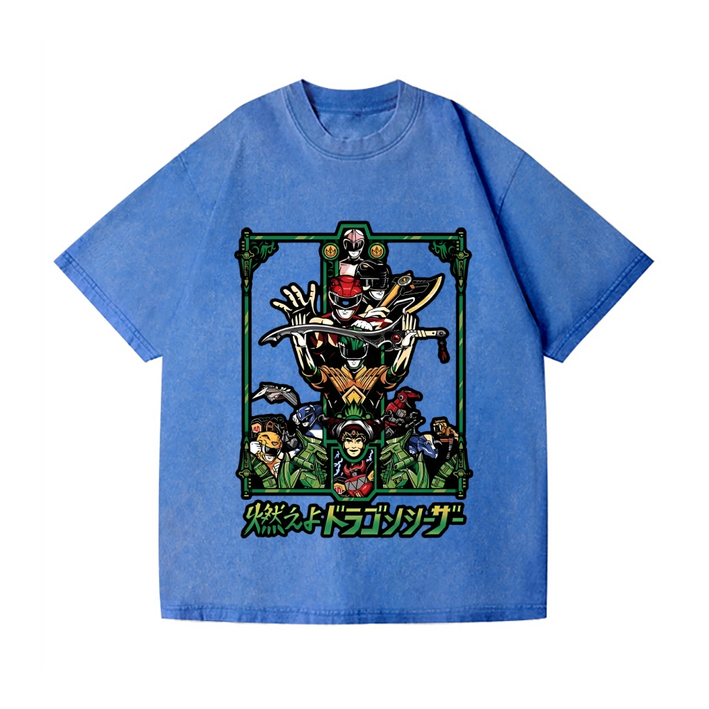 Power Rangers Vintage Wash Japanese Design T-Shirt