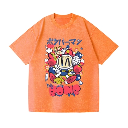 Bomberman Vintage Wash Japanese Design T-Shirt