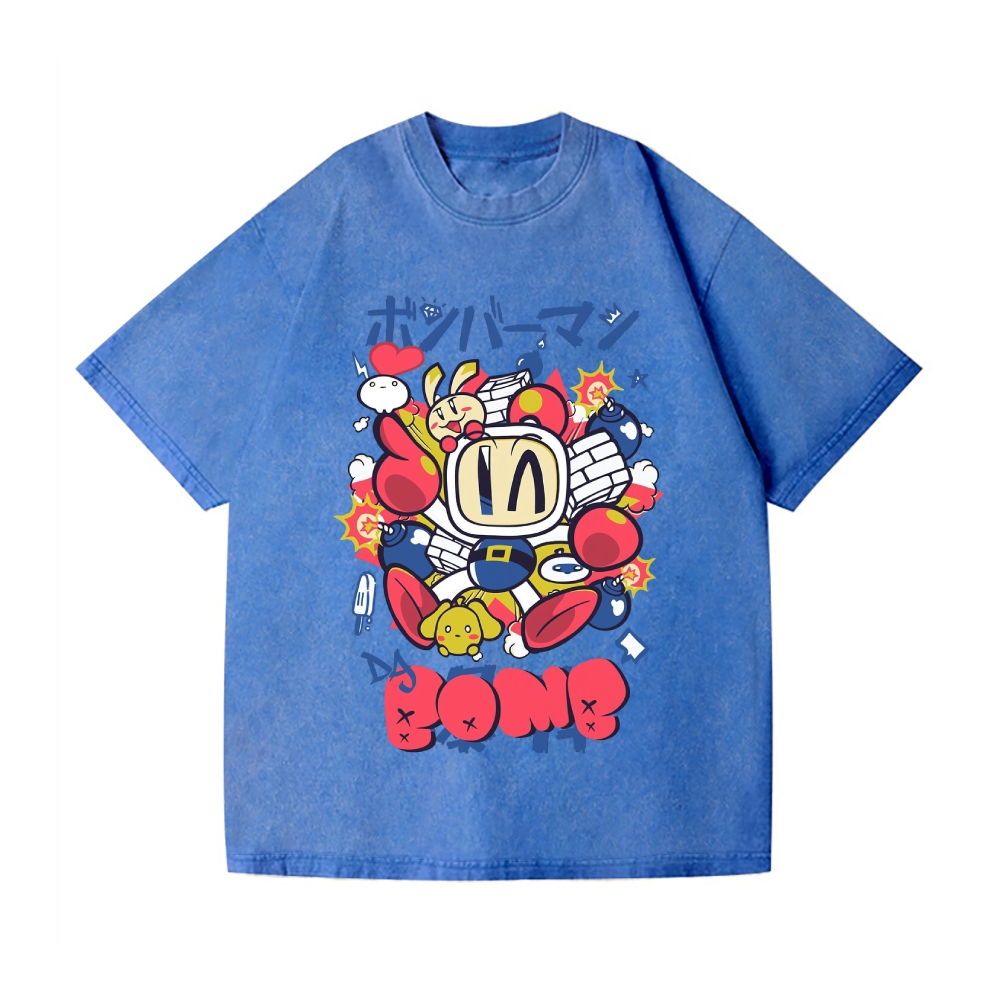 Bomberman Vintage Wash Japanese Design T-Shirt
