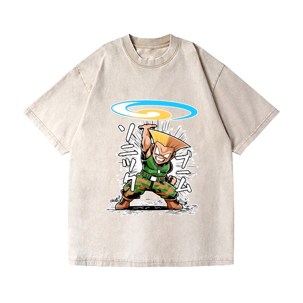 Guile Sonic Boom Vintage Wash Japanese Design T-Shirt
