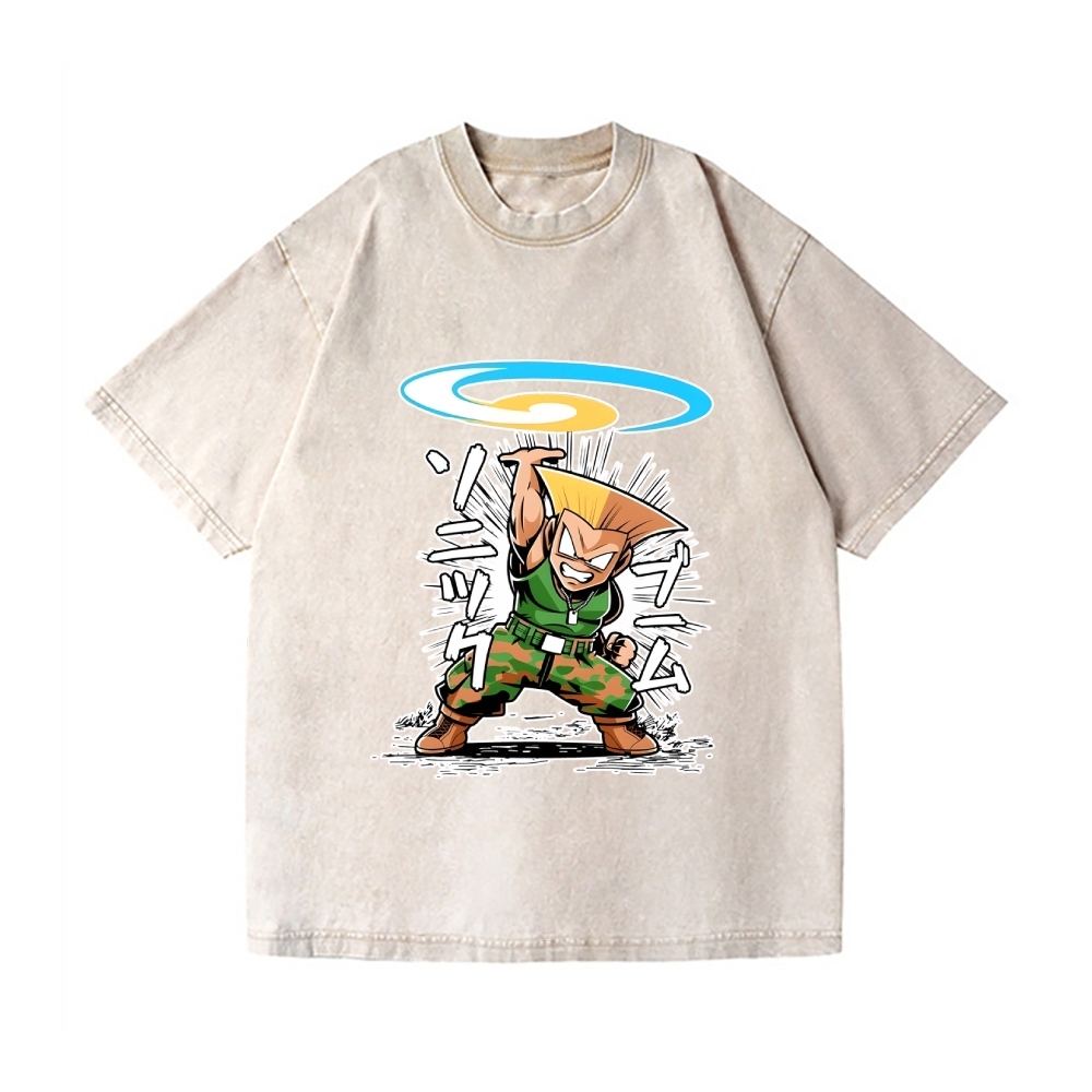 Guile Sonic Boom Vintage Wash Japanese Design T-Shirt