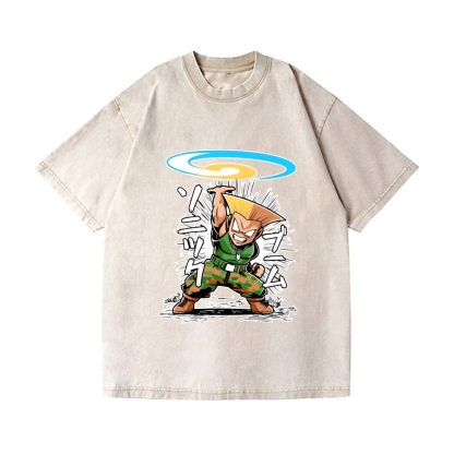 Guile Sonic Boom Vintage Wash Japanese Design T-Shirt
