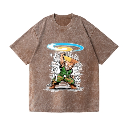 Guile Sonic Boom Vintage Wash Japanese Design T-Shirt
