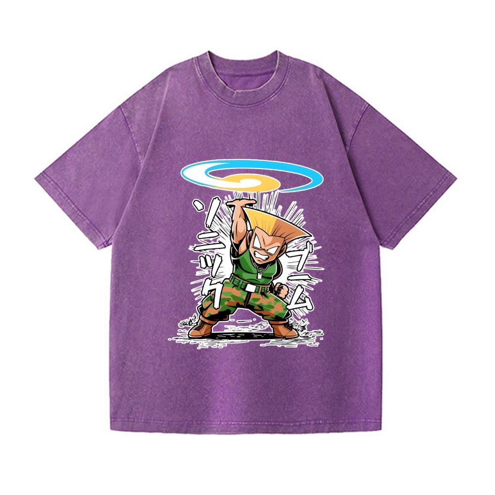 Guile Sonic Boom Vintage Wash Japanese Design T-Shirt