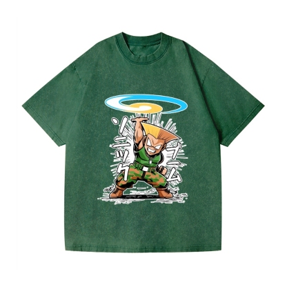 Guile Sonic Boom Vintage Wash Japanese Design T-Shirt