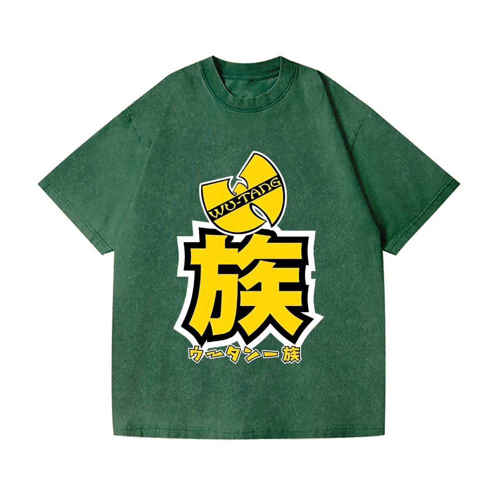 Wu Tang Clan Vintage Wash Japanese Design T-Shirt