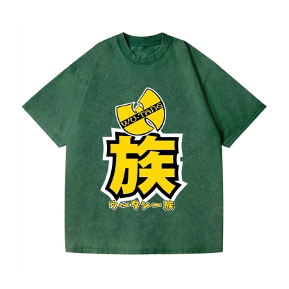 Wu Tang Clan Vintage Wash Japanese Design T-Shirt