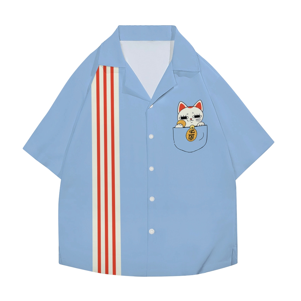 Dandadan Turbo Cat Japanese Style Camp Shirt