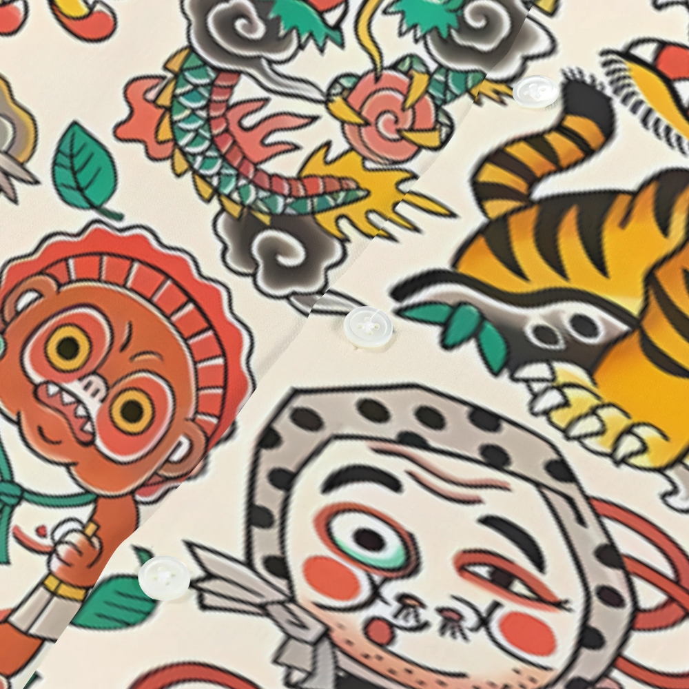 Yokai Tattoo Japanese Style Camp Shirt