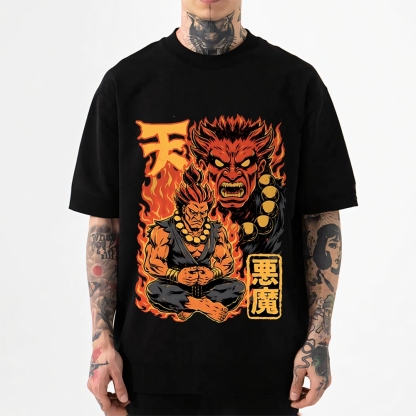 Street Fighter Demon Fight Game Master Japanese Style Classic Tee